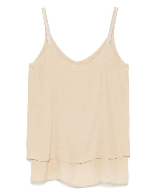 Top texturizado MOUTAKI de color Natural