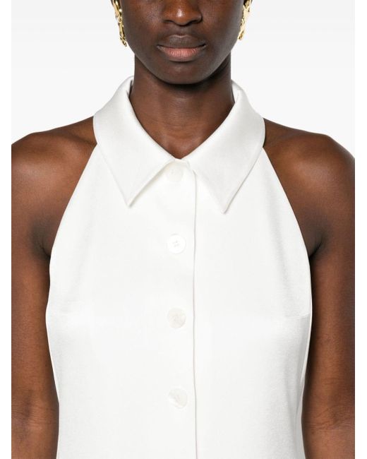 Robe-chemise à design sans manches Claudie Pierlot en coloris White
