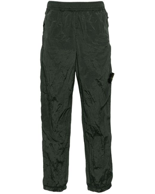 Stone Island Green Compass-badge Shell Tapered Pants for men