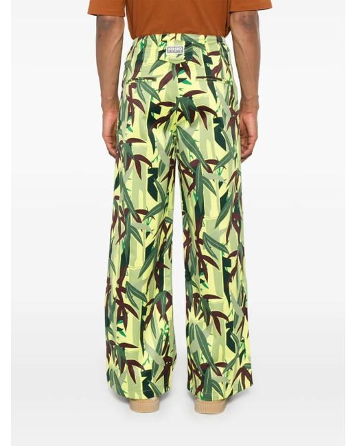 KENZO Green Trousers for men