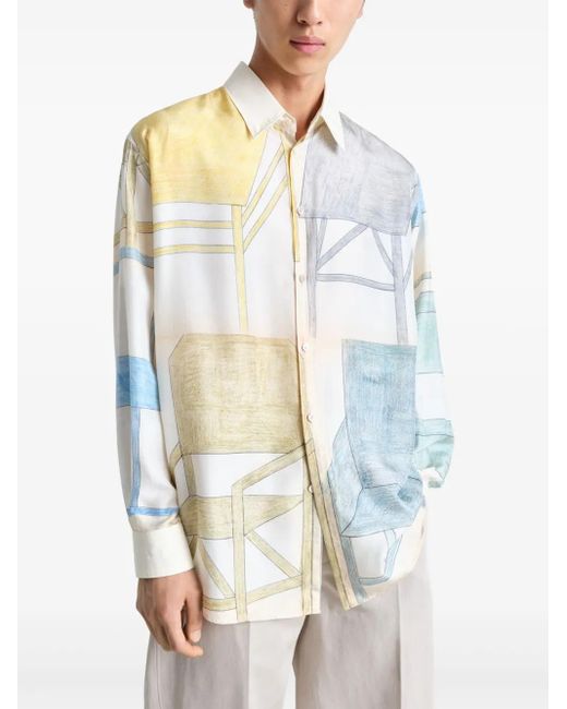 Lemaire リラックスフィット シャツ Blue