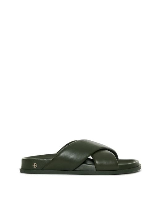 Anine Bing Black Emi Crossover-Strap Sandals