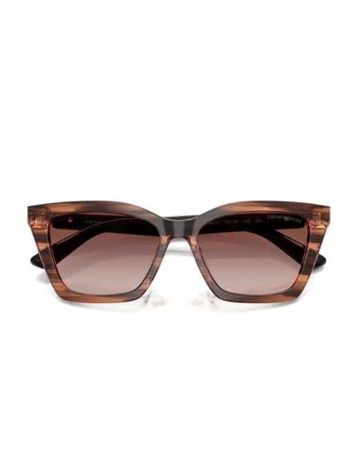 Emporio Armani キャットアイ サングラス Brown