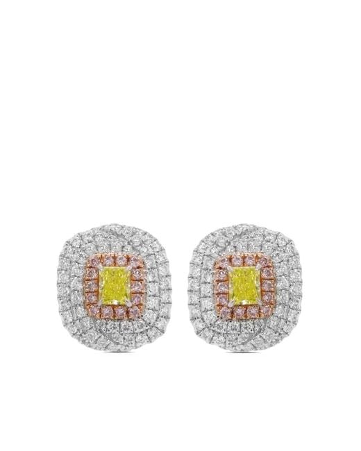 HYT Jewelry White 18K Diamond Earrings