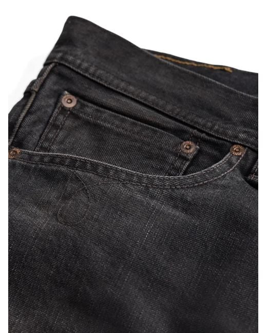 RRL Black Pocket Straight Jeans for men