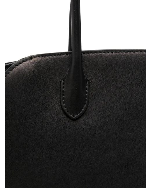 The Row Black Marlo 12 Leather Tote Bag