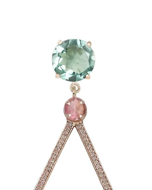 Atelier Mon White Triangular Dangler Earrings