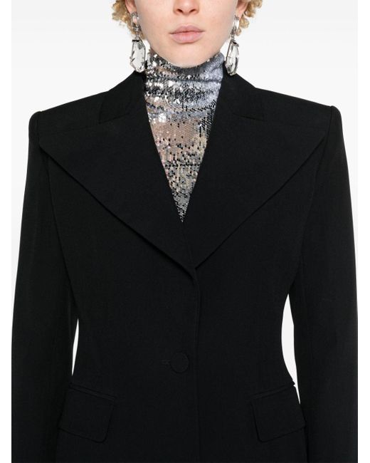 Wide-lapels single-breasted blazer di Nina Ricci in Black