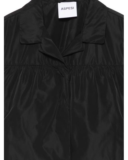 Aspesi Black Buttoned Long-Sleeve Jacket