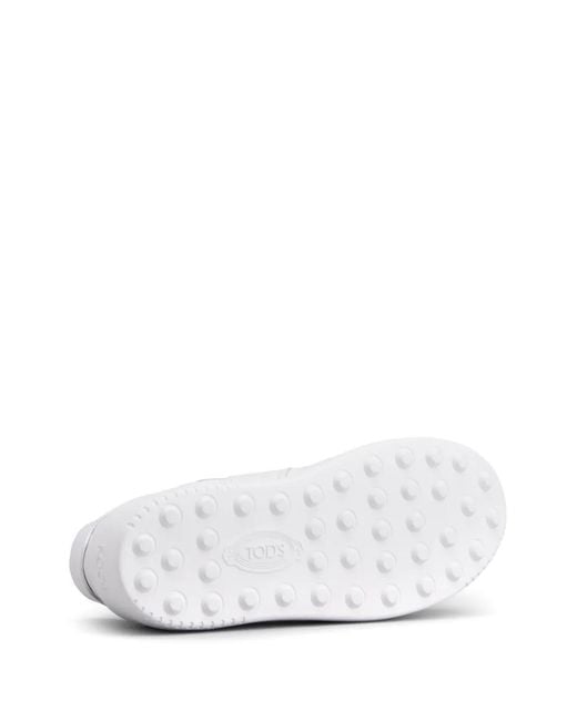 Tod's White Leather Platform Sneakers