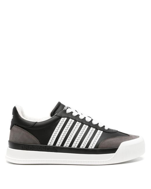 DSquared² Black New Jersey Panelled Sneakers for men