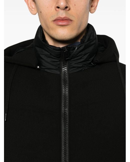 Parka matelassée à capuche détachable Herno pour homme en coloris Black