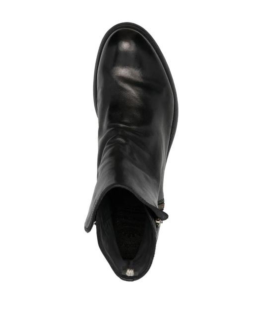 Officine Creative Black Hive 054 Leather Ankle Boots for men