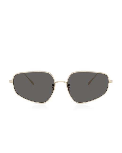 Oliver Peoples Gray Geometric-Frame Sunglasses