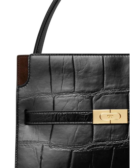 Tory Burch Black Kleine texturierte Lee Radziwill Tote Bag