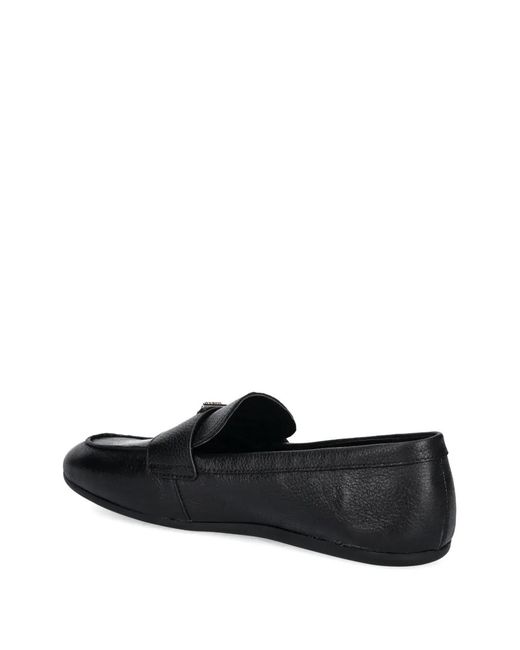 Guess Black Mocassins À Plaque Logo