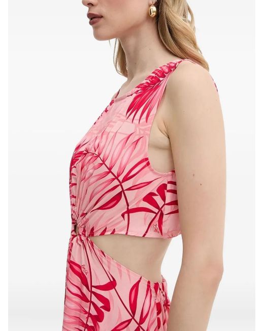 Abito Lungo Con Dettaglio Cut-Out di Liu Jo in Pink