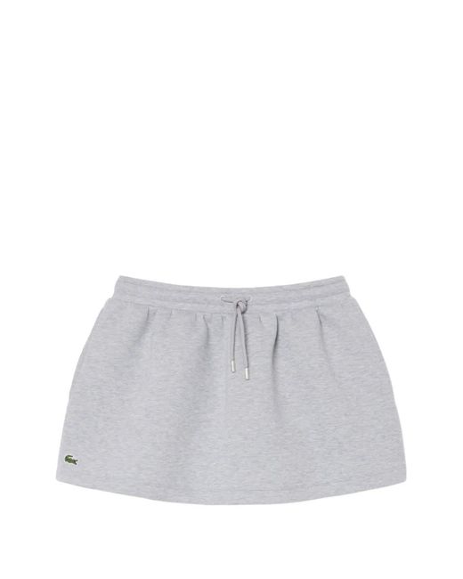 Lacoste White Short Double-Face Jersey Skirt