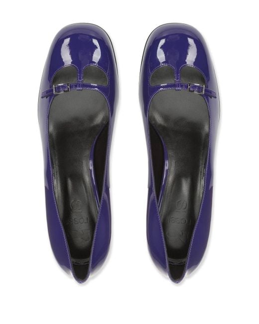 Sergio Rossi Blue Si Rossie 45mm Leather Pumps