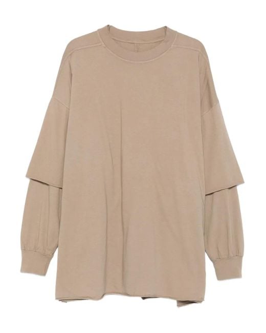 Rick Owens Natural Tommy Hustler Double-Layered T-Shirt for men