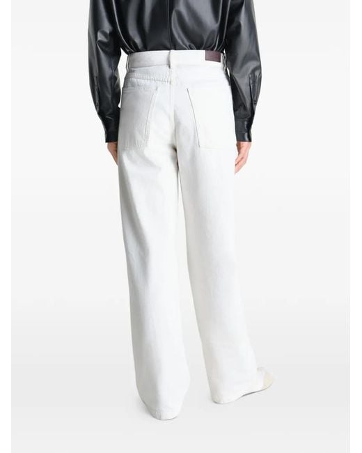 Lemaire White Wide Pants for men