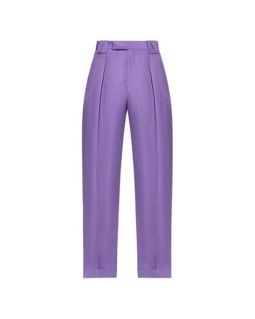 Versace Cropped Plooibroek in het Purple voor heren