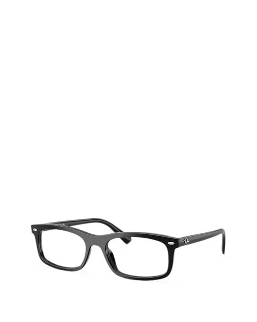 Ray-Ban White Rectangle-Frame Glasses