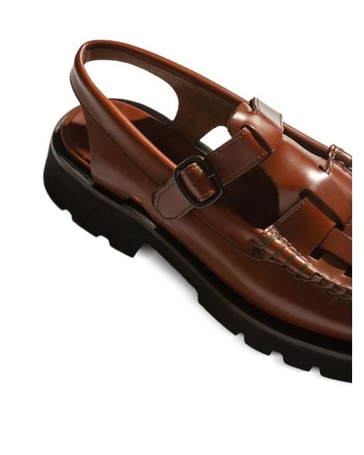 Hereu Brown Cranc Sport Slingback Loafers for men