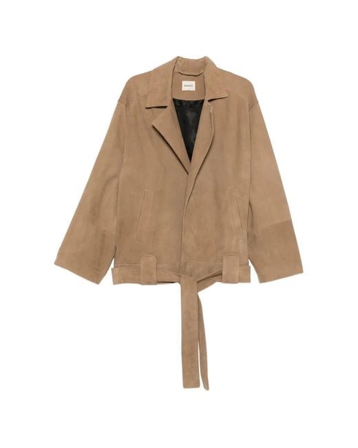 Khaite Natural Alder Belted Jacket