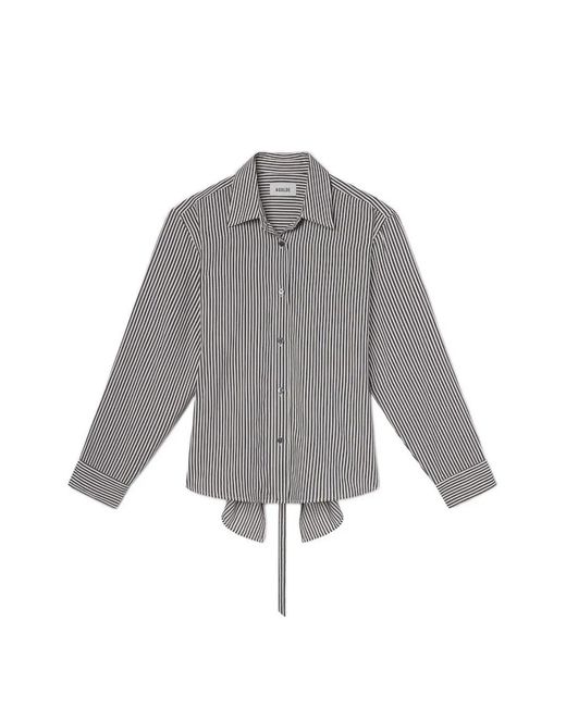 Agolde Gray Striped Shirt