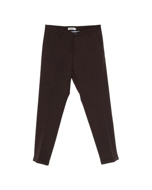 Imperial Black Cuffed-Hem Trousers for men