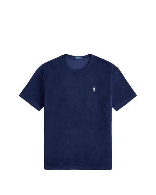 Polo Ralph Lauren Blue Logo-Embroidered T-Shirt for men