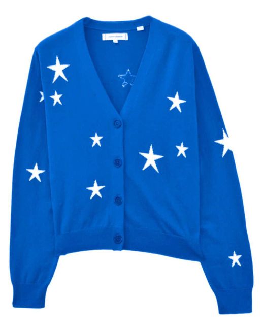Cardigan à motif étoile en intarsia Chinti & Parker en coloris Blue