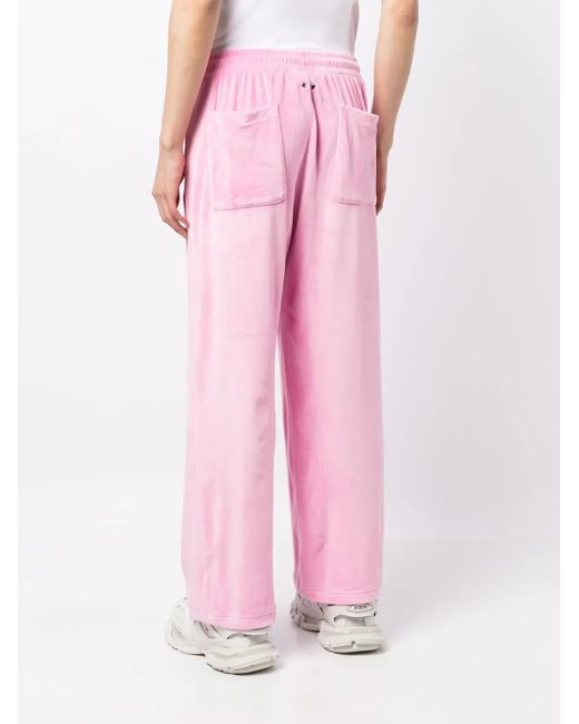 TEAM WANG design Pink Sparkles Straight-Leg Trousers
