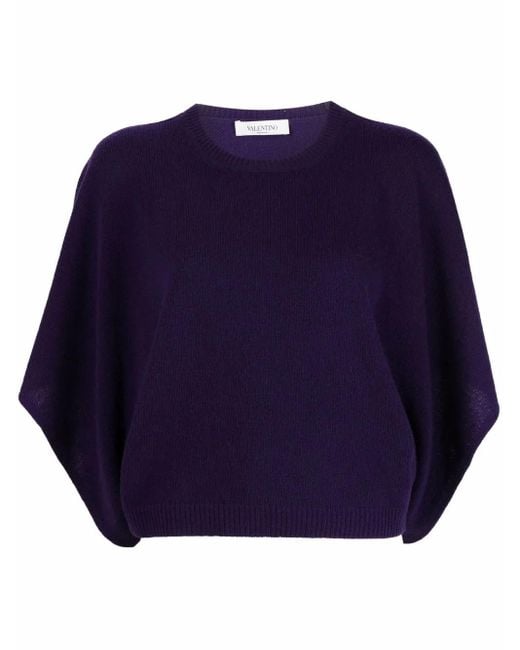 Top Con Maniche A Pipistrello di Valentino Garavani in Blue