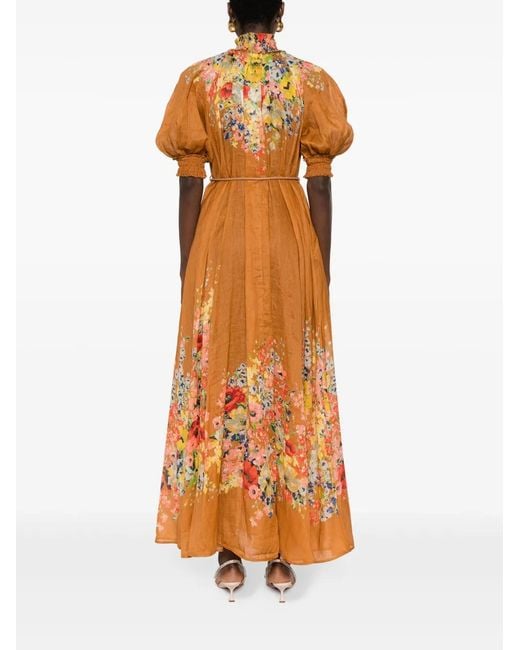 Zimmermann Orange Alight Swing Maxi Dress