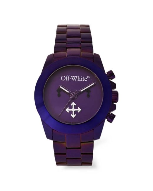 Off-White c/o Virgil Abloh Purple Reset Chronograph 40Mm Watch for men