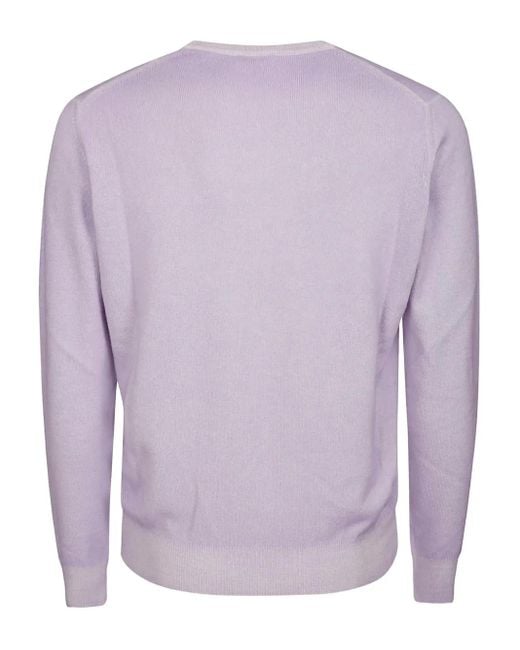 Alpha Industries Purple Crew-Neck Sweater for men
