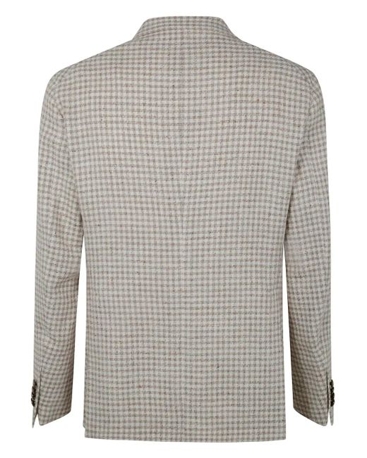 Tagliatore Gray Checked Blazer for men