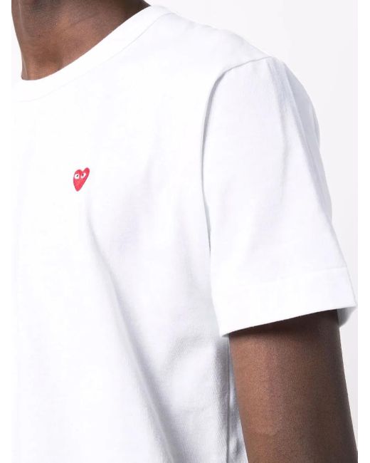 メンズ COMME DES GARÇONS PLAY Comme Des Garçons Play ホワイトレッド Little Heart T シャツ White