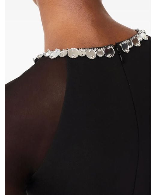 Jenny Packham Black Eurabia Midikleid Mit Netzärmeln