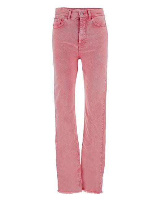 Des Phemmes Pink Stückgefärbte Jeans