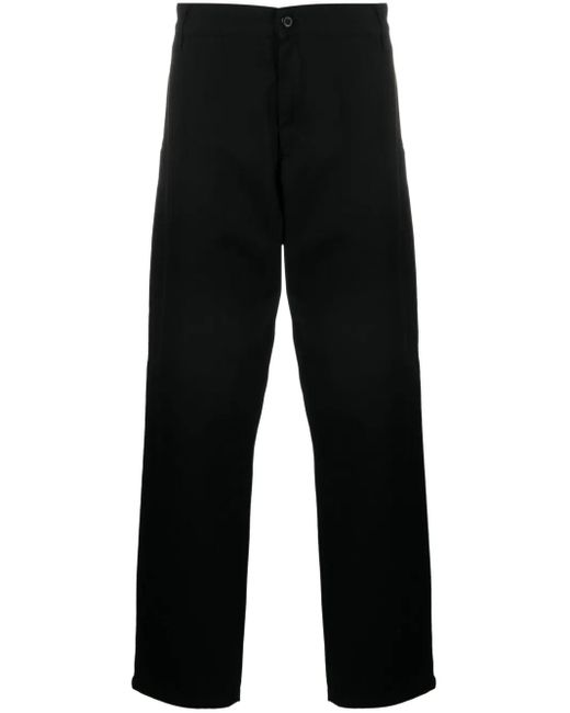 Carhartt Black Calder Mid-Rise Wide-Leg Twill Trousers for men