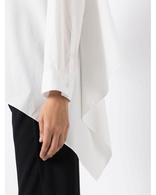 Camisa con detalle drapeado UMA | Raquel Davidowicz de color White