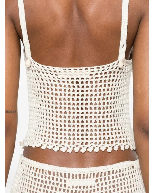 TERRY PUESTO White Crochet-Knit Top