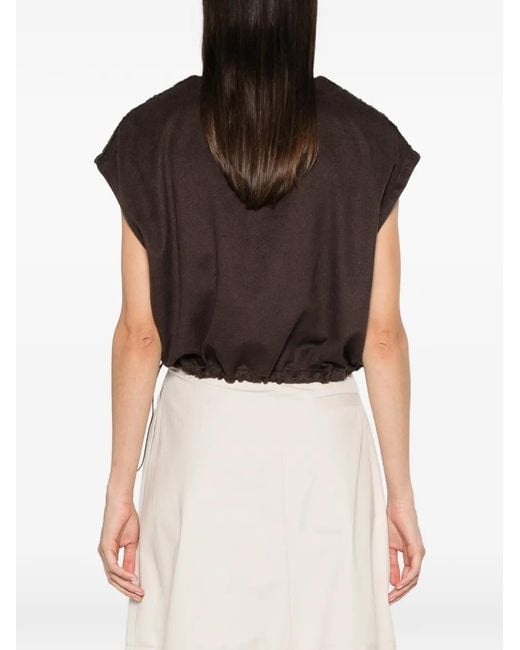 Herno Brown V-Neck Vest