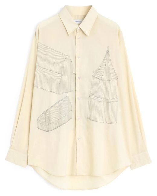 Camisa Relaxed de x Philippe Weisbecker Lemaire de color Natural