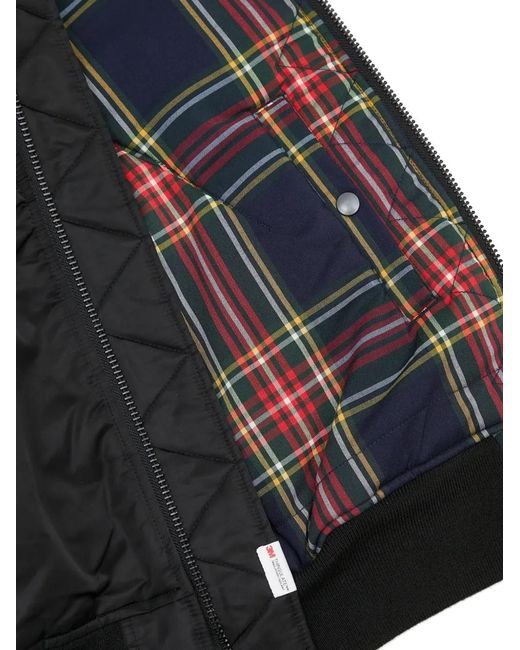Manastash Black Ribbed Bomber Jacket for men
