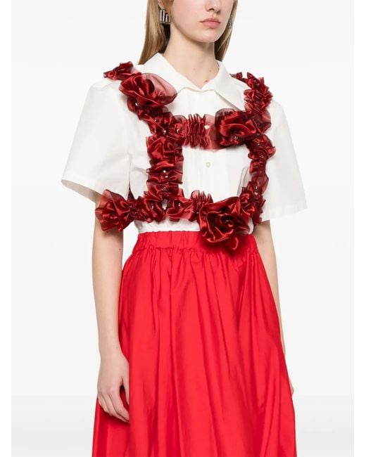 Noir Kei Ninomiya Comme des garcons ハーネス Noir Kei Ninomiya X Comme Des Garçons Flower-Appliqué Harness in