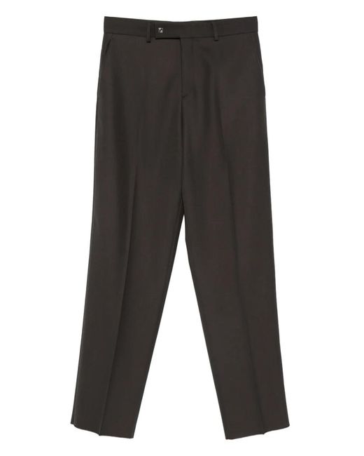 Pantalones Rectos Con Pinzas Fendi de hombre de color Gray